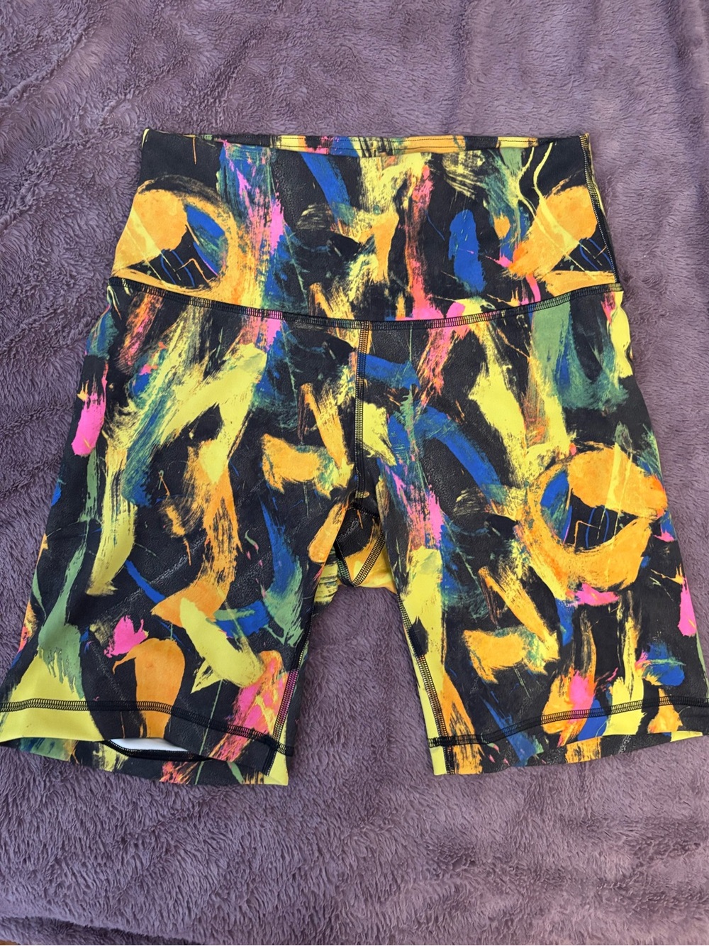Lululemon Wunder Train Contour High-Rise 8” Shorts Undertone Black Multi Sz 8
